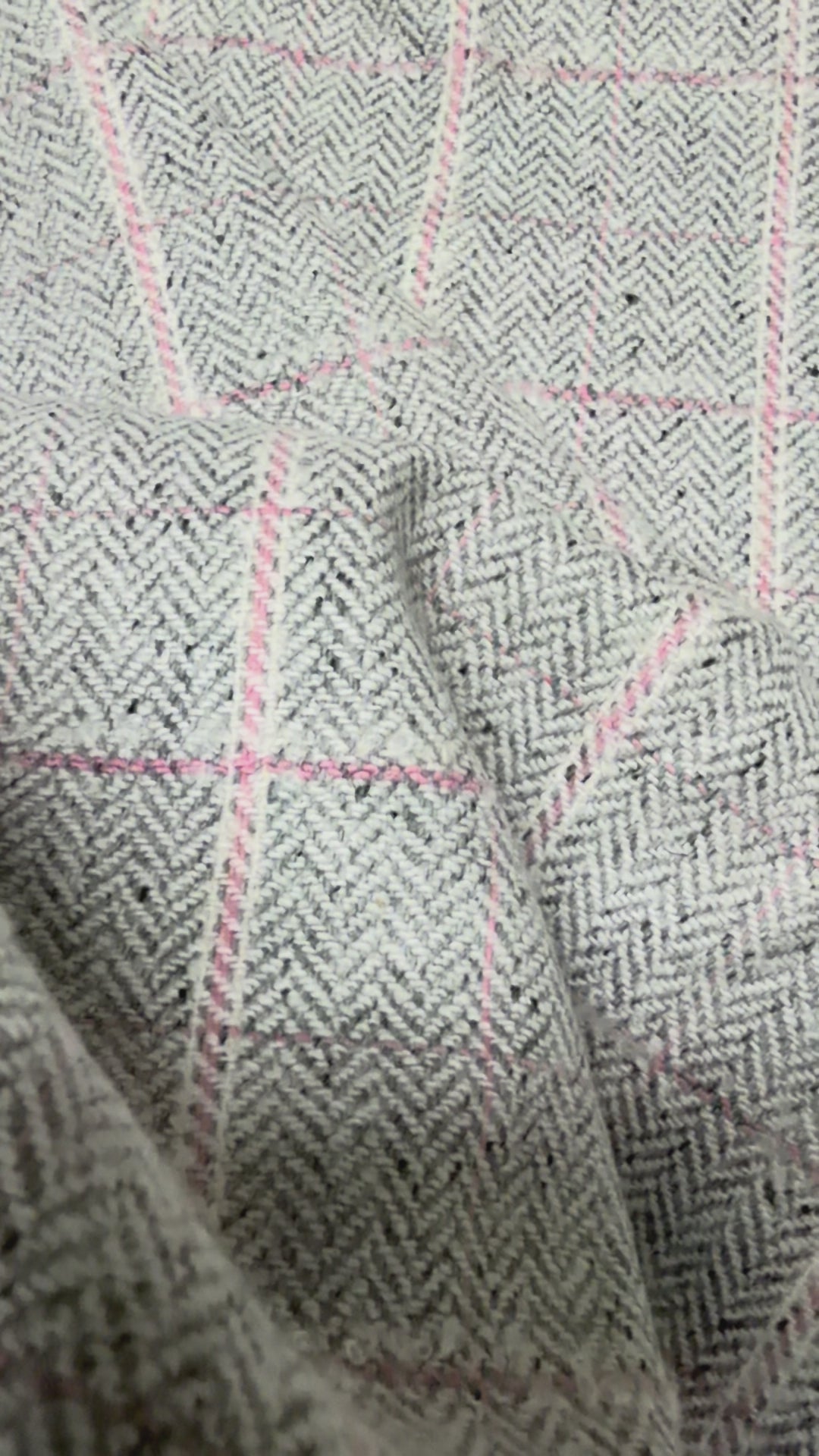 Tartan lanetta riga rosa spigato