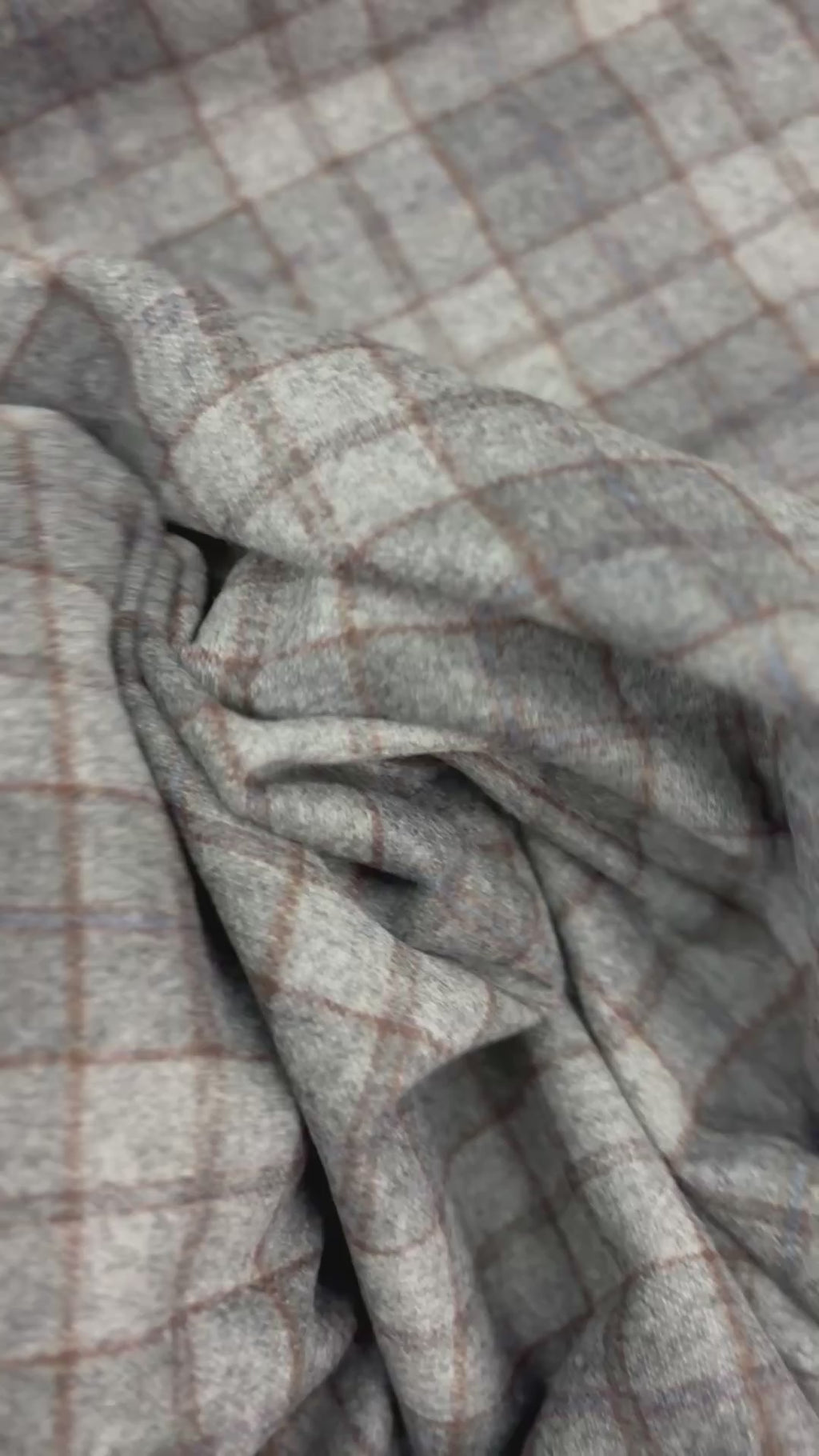 Tessuto Lana COTTA Tartan Quadro grigio