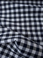 Tessuto cotone quadretti blu scuro country tinto in filo, tessuto resistente per tovaglie e decorazioni casa