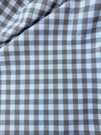 Tessuto cotone quadri tinto in filo tortora country, ideale per tovaglie, cucina e progetti di arredo casa