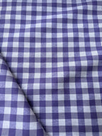 Tessuto cotone quadretti viola country tinto in filo, tessuto resistente per tovaglie e decorazioni casa