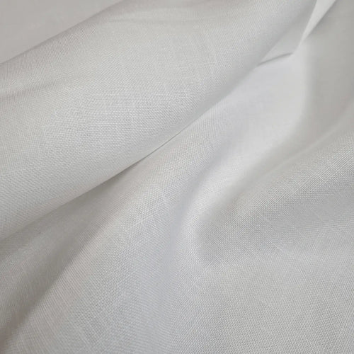 Tessuto doppio lino bianco seta, elegante e strutturato, ideale per decorazioni, bomboniere e cucito creativo