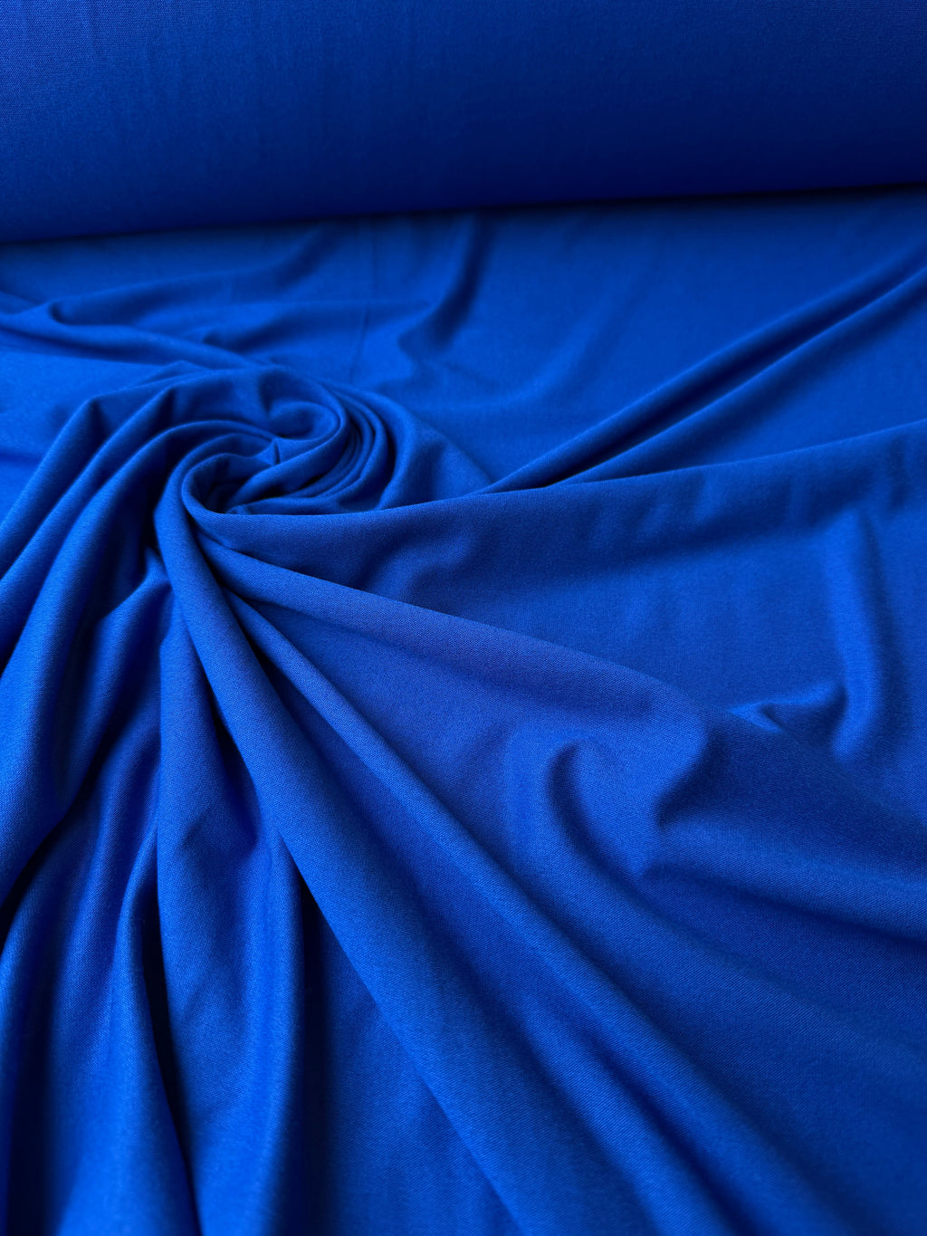 Tessuto jersey cotone blu cina per magliette e abbigliamento quotidiano