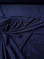 Jersey cotone elasticizzato blu scuro per abiti casual e capi comodi