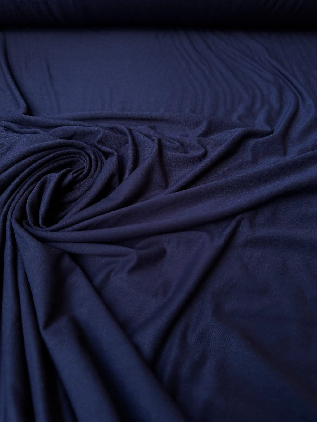 Jersey cotone elasticizzato blu scuro per abiti casual e capi comodi