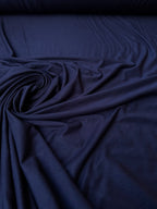 Jersey cotone elasticizzato blu scuro per abiti casual e capi comodi