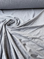 Tessuto jersey cotone elasticizzato grigio chiaro per leggings e capi aderenti