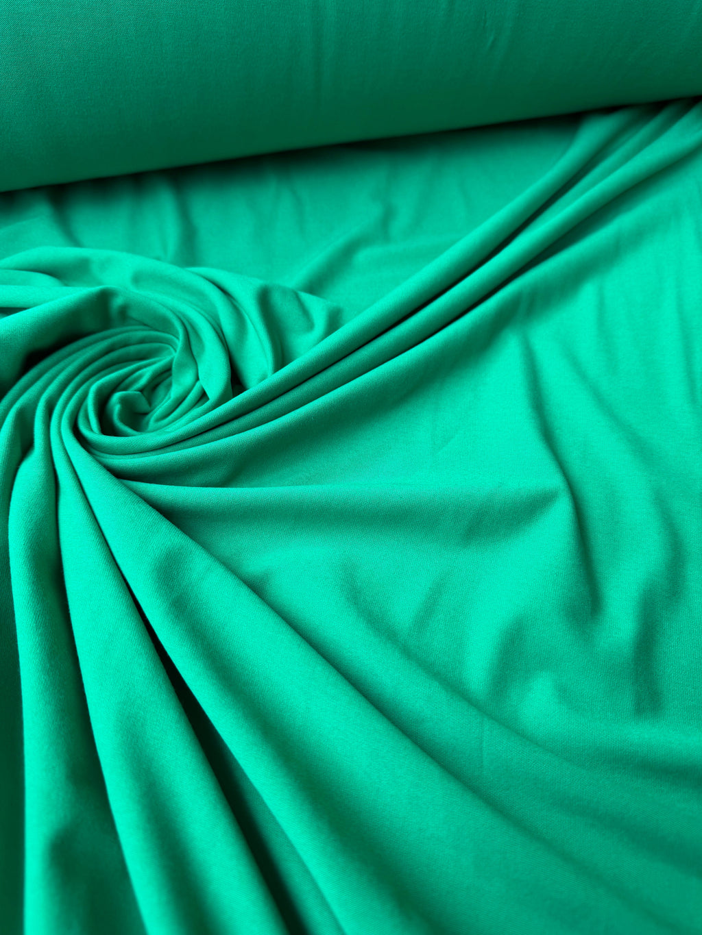 Jersey cotone elastico verde medio per abbigliamento sportivo