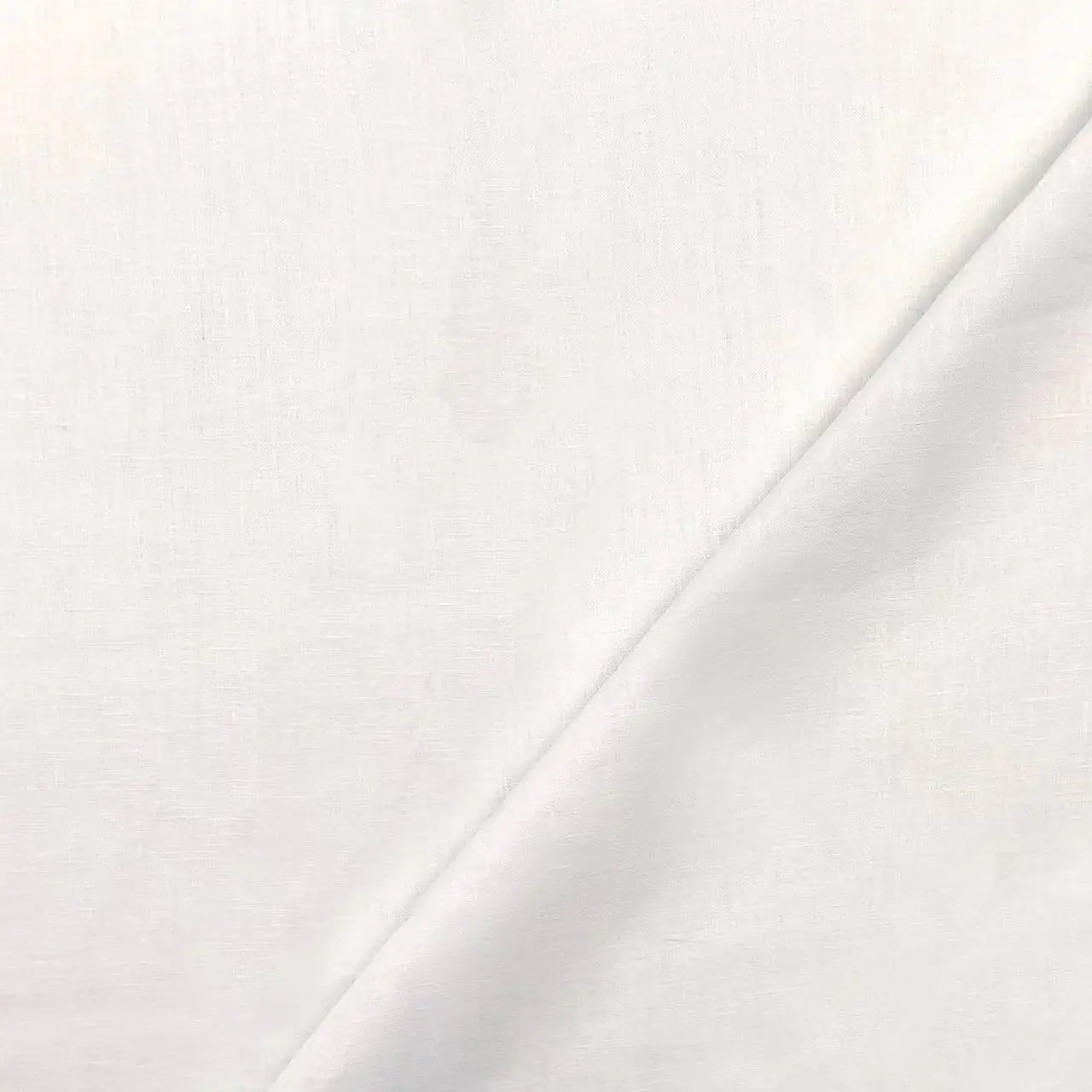 Tessuto puro lino Dante colore bianco seta, naturale e traspirante, ideale per camicie e abbigliamento estivo