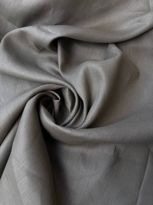 Tessuto puro lino Dante colore grigio, naturale e traspirante, ideale per camicie e abbigliamento estivo