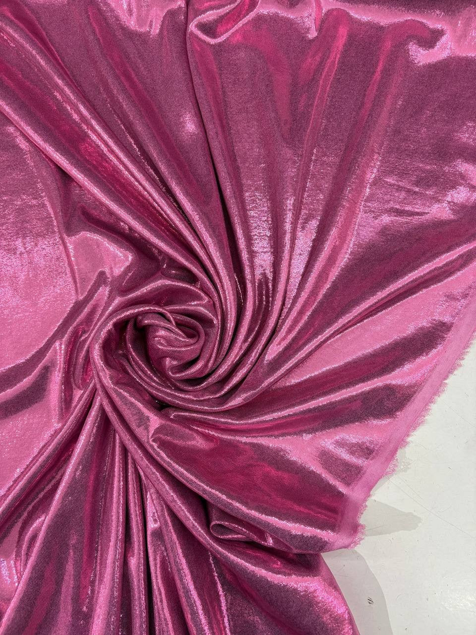 Lycra milleluci fucsia elasticizzata per abbigliamento sportivo e danza