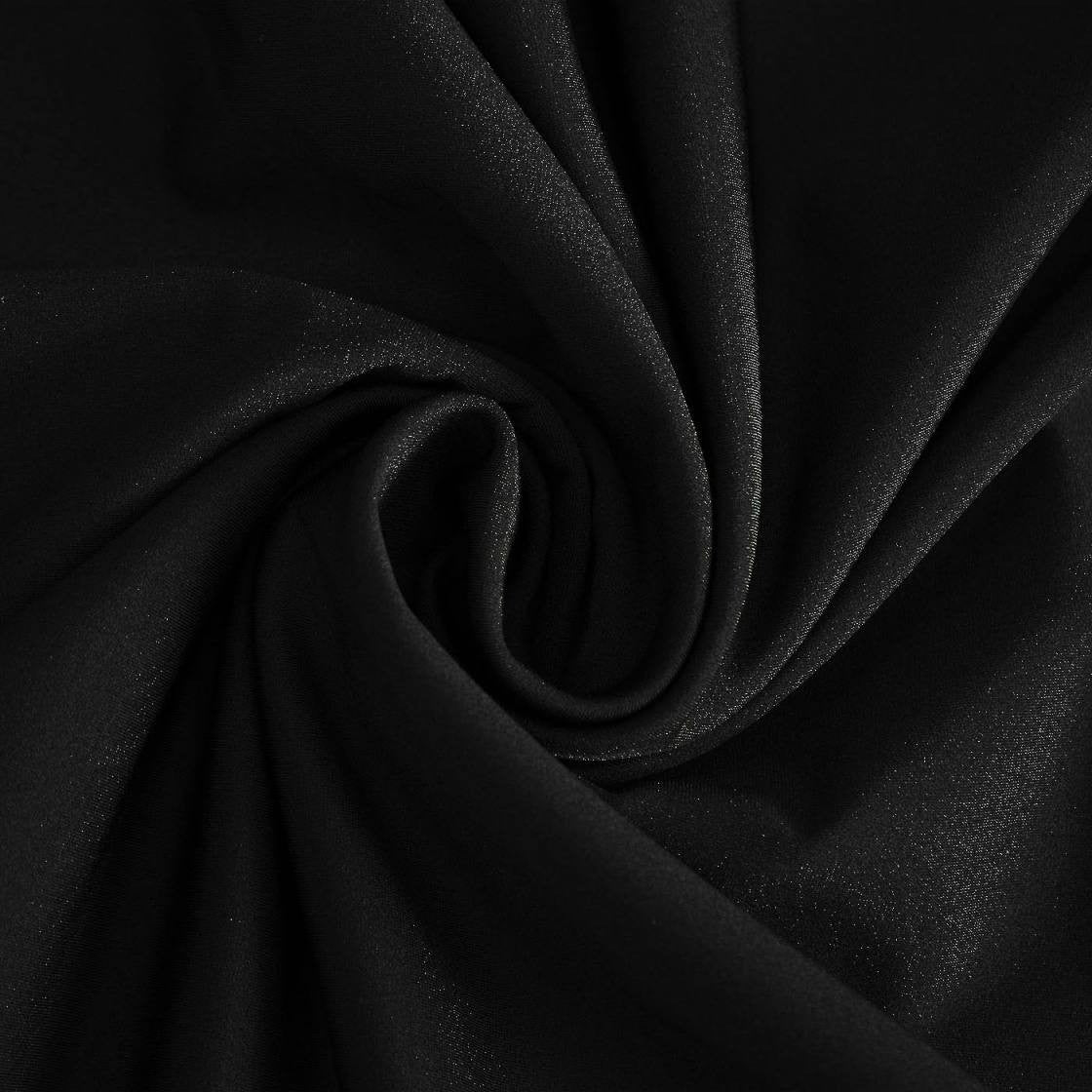 Tessuto Lycra lucida nero, elasticizzata e brillante, ideale per costumi da danza, body e leggings