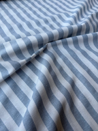 Tessuto panama cotone righe celeste polvere per arredo casa e progetti di cucito creativo