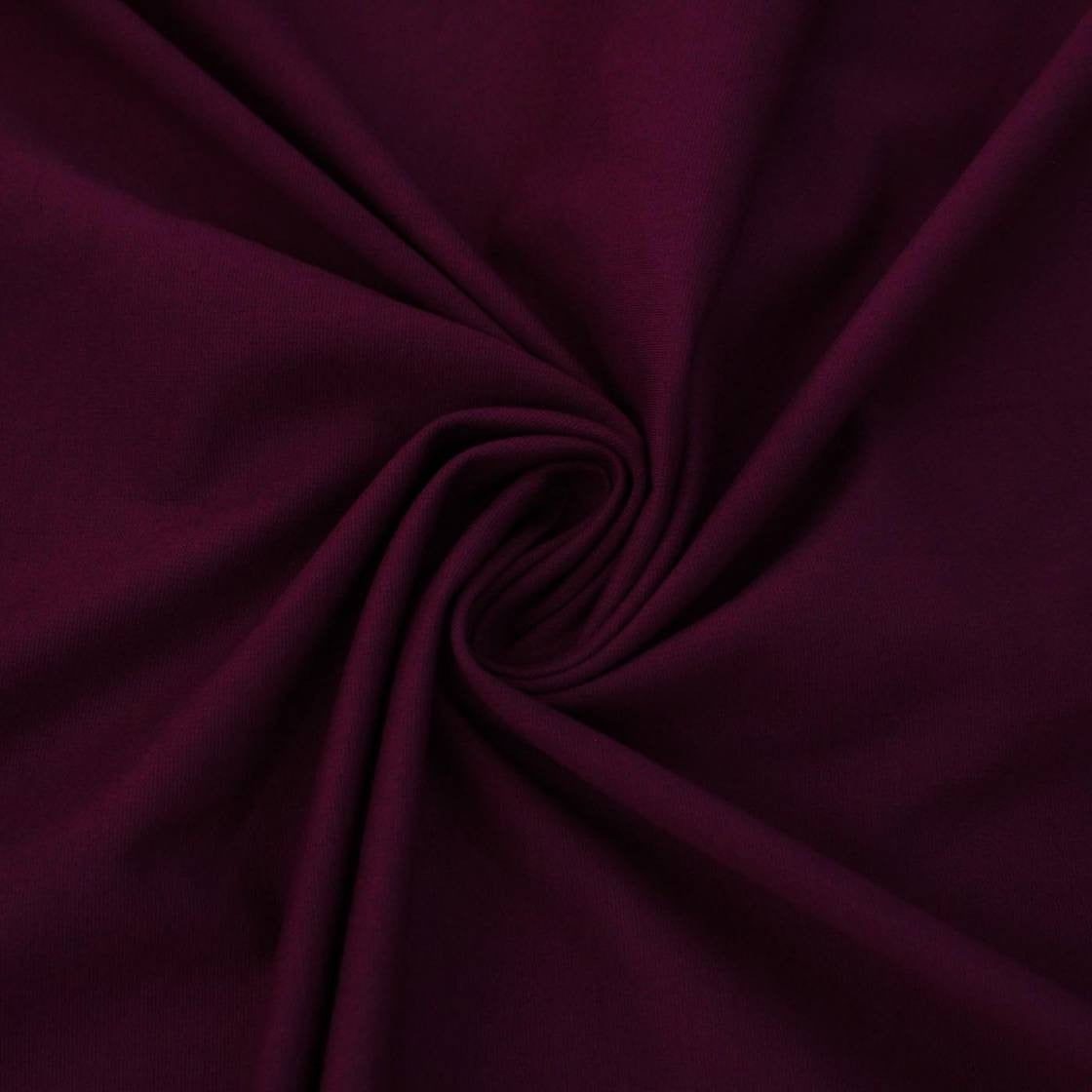 Tessuto Punto Milano bordeaux 300 g/m², tessuto elasticizzato in viscosa nylon elastan per gonne e giacche strutturate