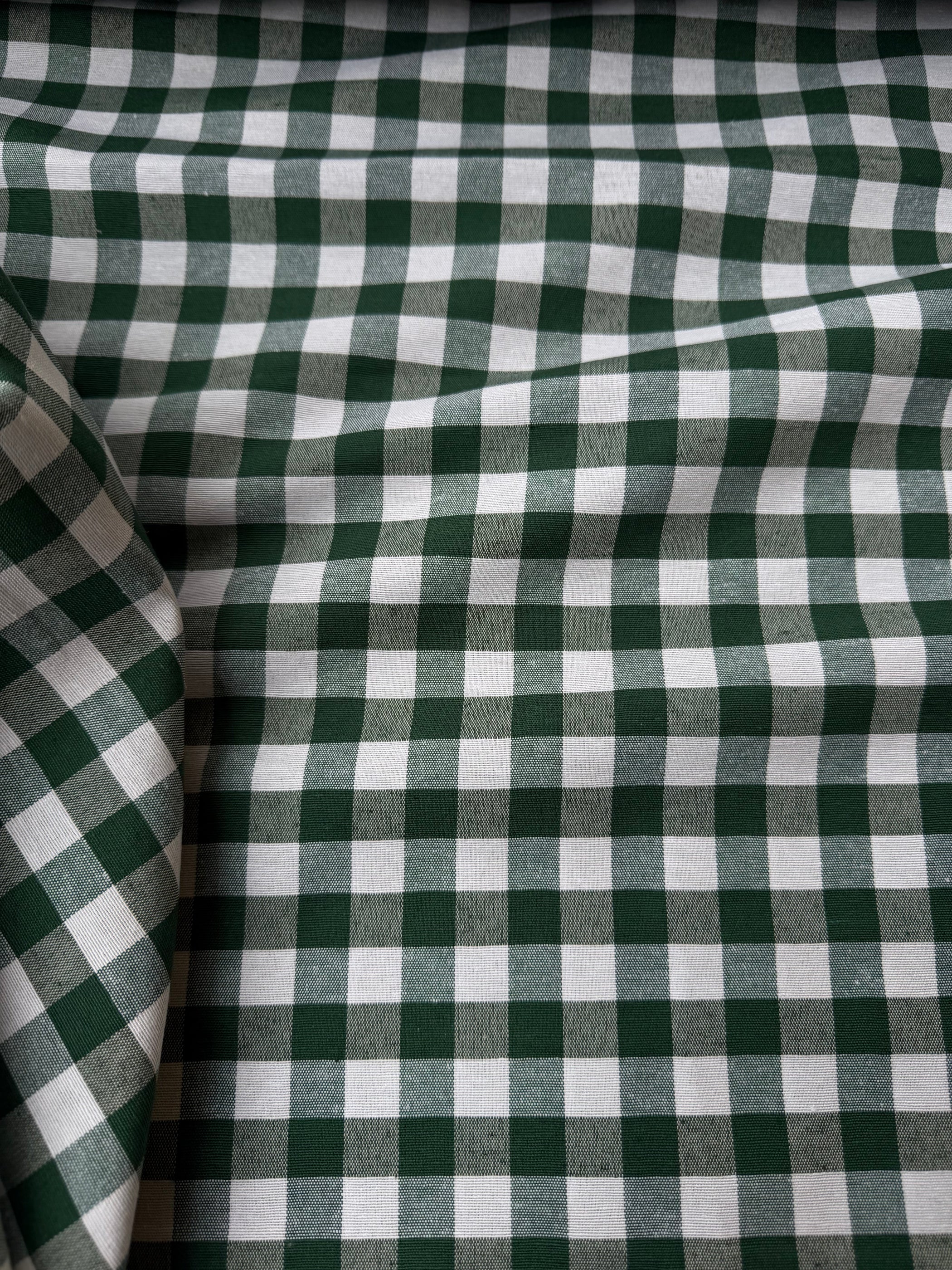 Tessuto cotone quadri verdone country stile country, ideale per tovaglie e progetti di cucito creativo