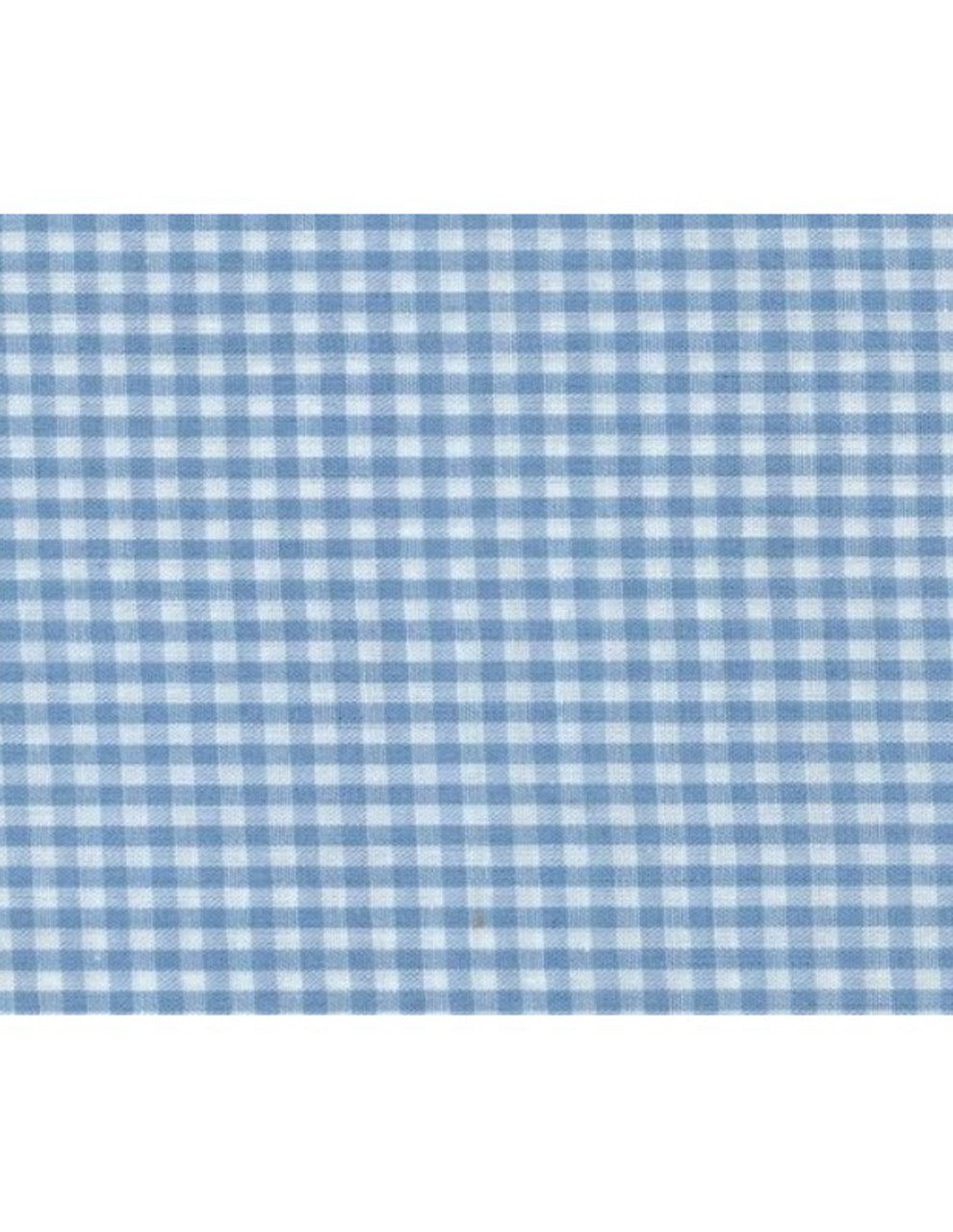 Tessuto zephir in cotone a quadrettini celeste 3x3 mm, perfetto per camicie, abbigliamento estivo e cucito creativo