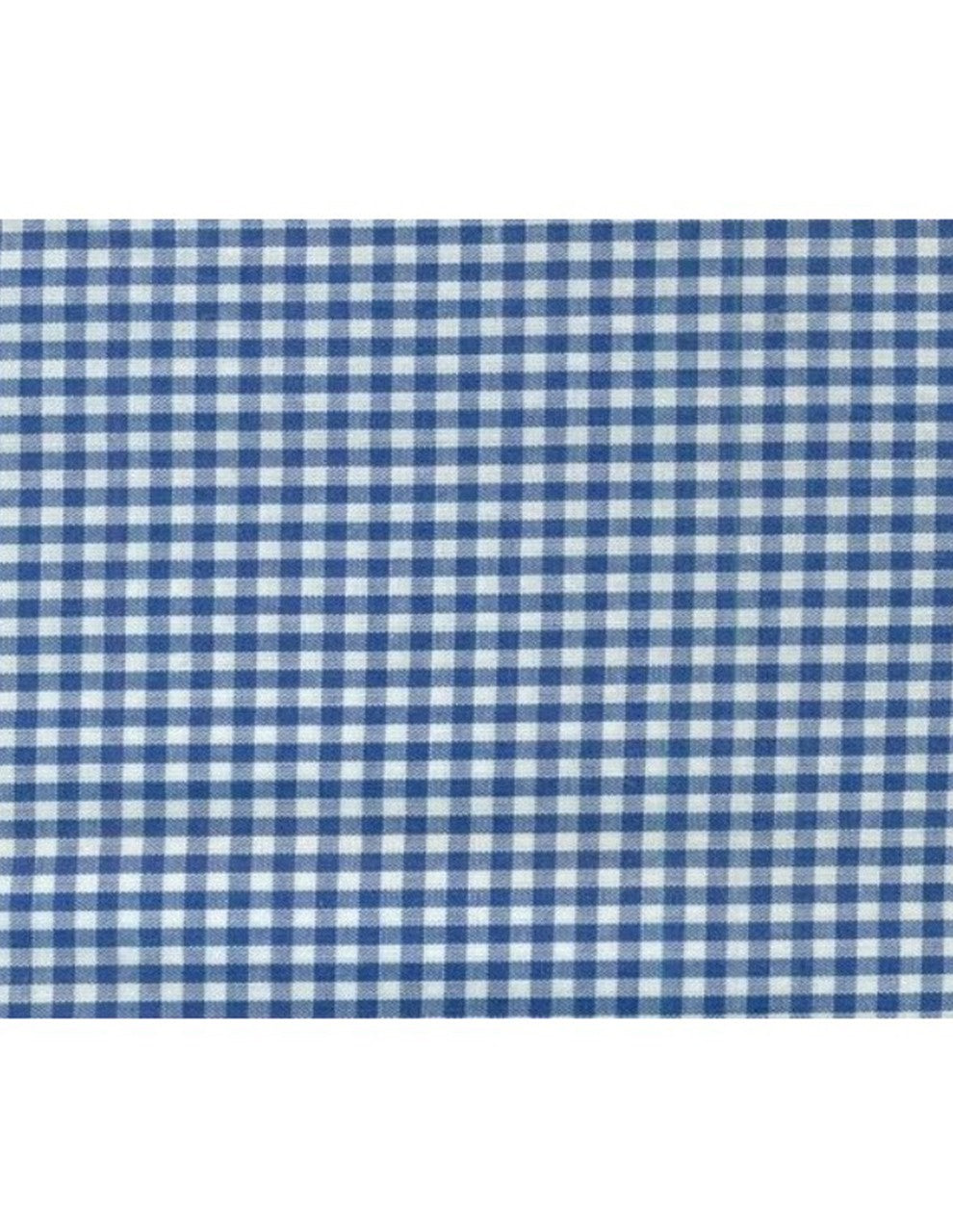 Tessuto zephir in cotone a quadrettini blu 3x3 mm, perfetto per camicie, abbigliamento estivo e cucito creativo