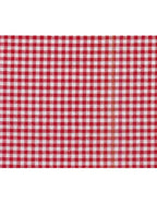 Tessuto zephir in cotone a quadrettini rosso 3x3 mm, perfetto per camicie, abbigliamento estivo e cucito creativo